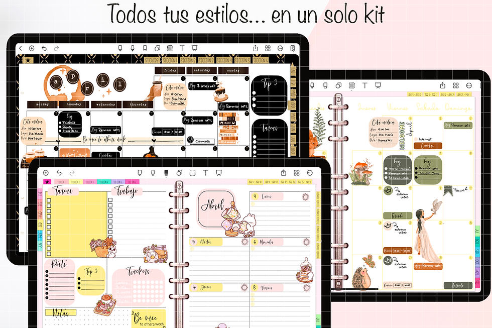 Miniatura: WIDGETS en Español e Inglés que cambian de color. Compatibles con GOODNOTES