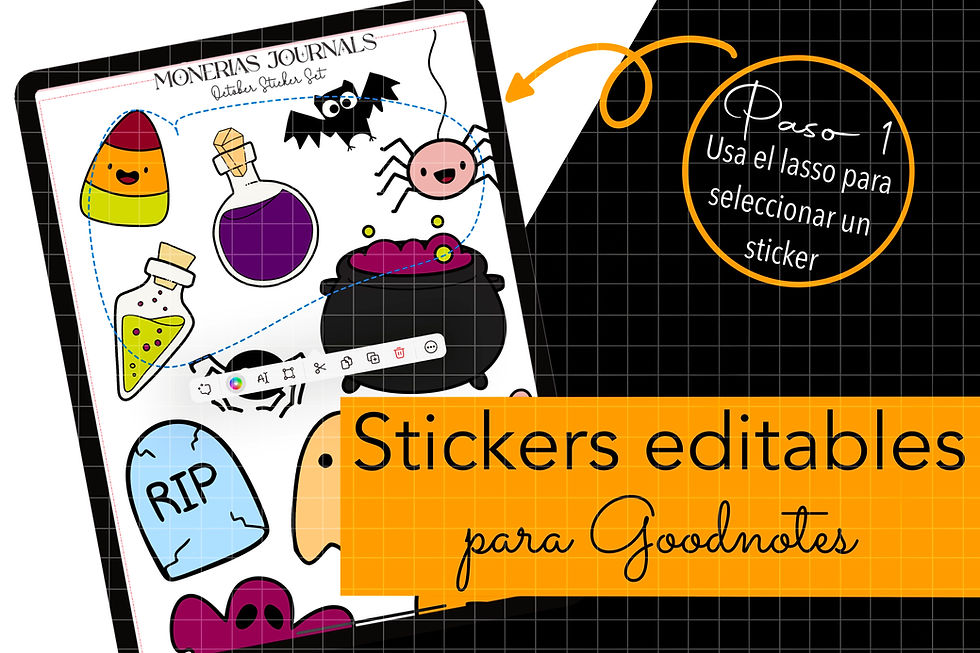 Miniatura: Stickers editables para Goodnotes - Stickers Halloween Editables