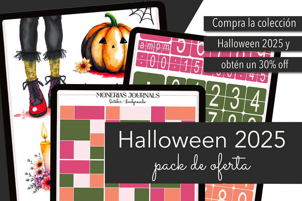 Miniatura: STICKERS DIGITALES de HALLOWEEN.Personajes de halloween para iPad/Android