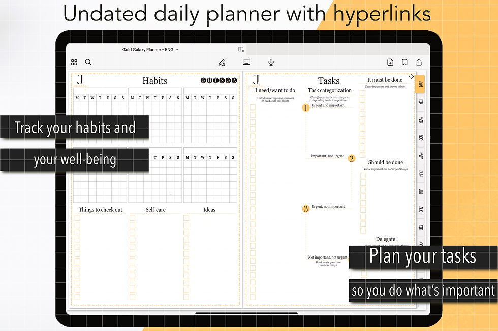 Miniatura: Agenda Digital Diaria - Planner digital Gold