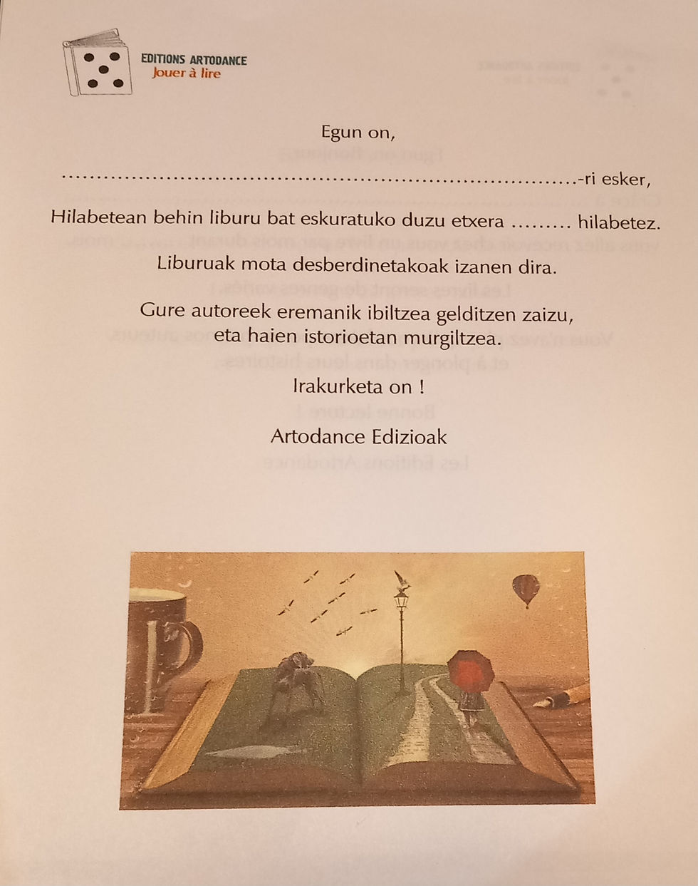 Miniature : bon cadeau en basque