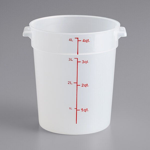 Producto: Recipiente cilindrico plástico transparente de 4 Qts / con tapa
