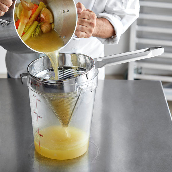 Colador chino fino en acero inoxidable de 20.32 cms de diámetro