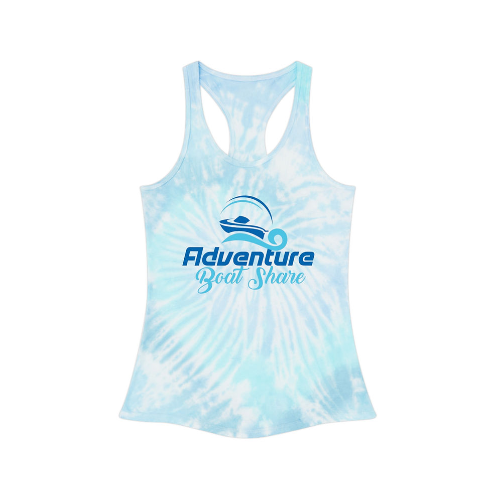 Adventure Boat ShareTie Dye Tank Top (Lagoon)