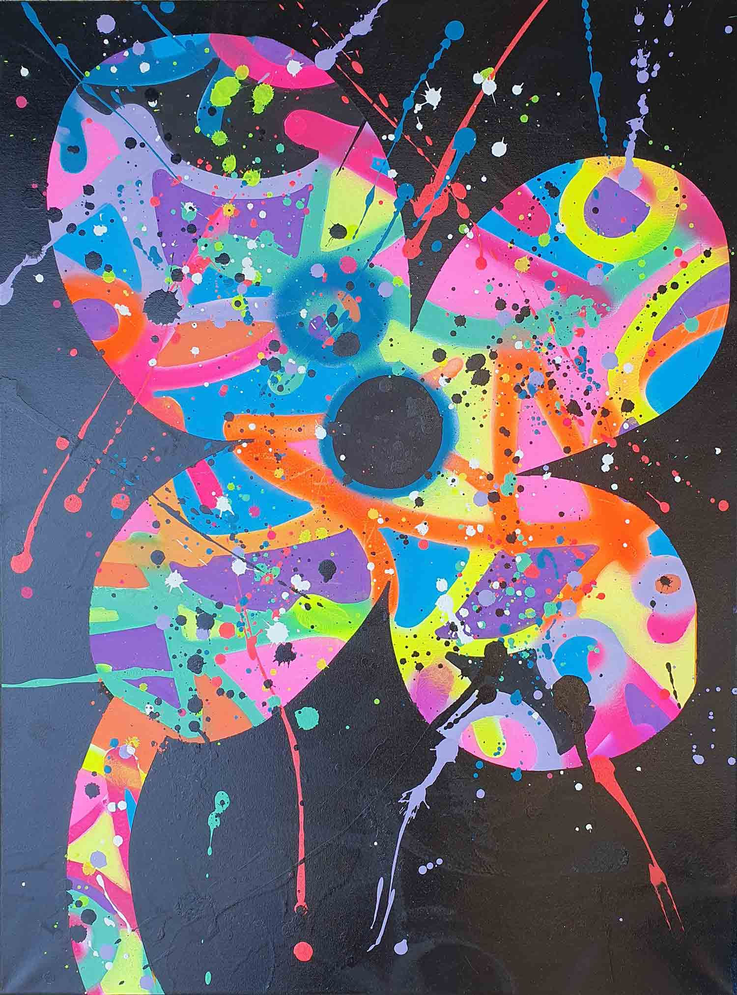 SPARKLE - Letters Flowers - 60x80cm