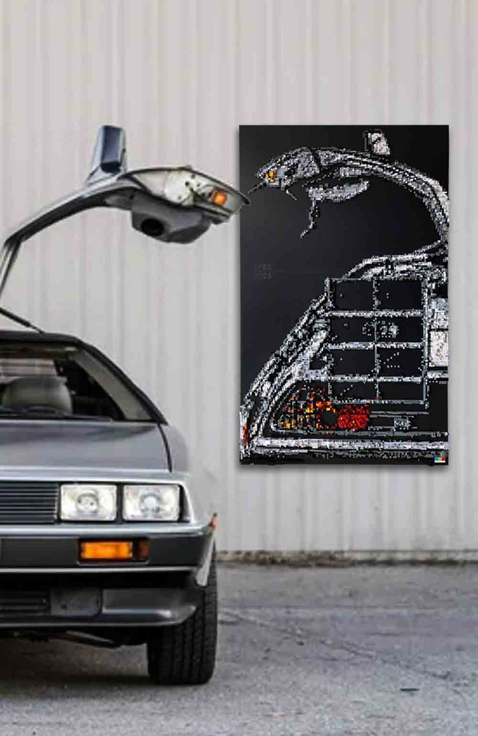 Miniature : BRICKBOARDBUILDER - DELOREAN BACK - 96x164cm