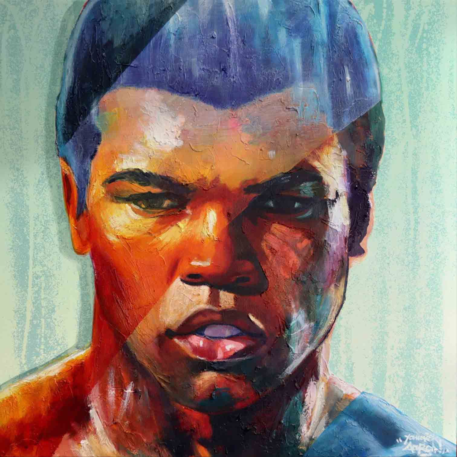 Yannick AARON - Muhammad Ali - 60x60cm