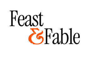 Feast + Fable logo on clear background