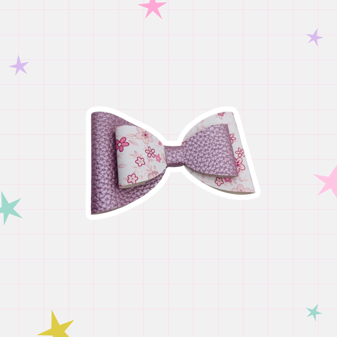Purple Flower Bow