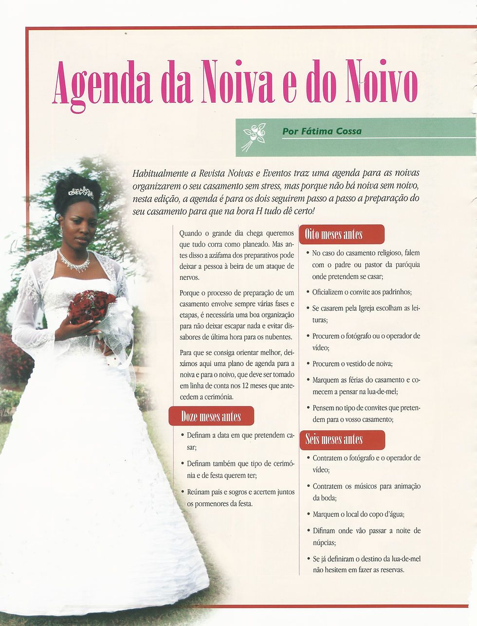 Agenda da Noiva e do Noivo 