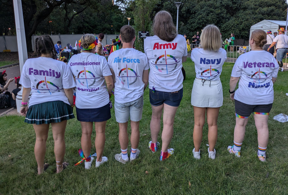 Back view of the T-shirt for Mardi Gras 2025