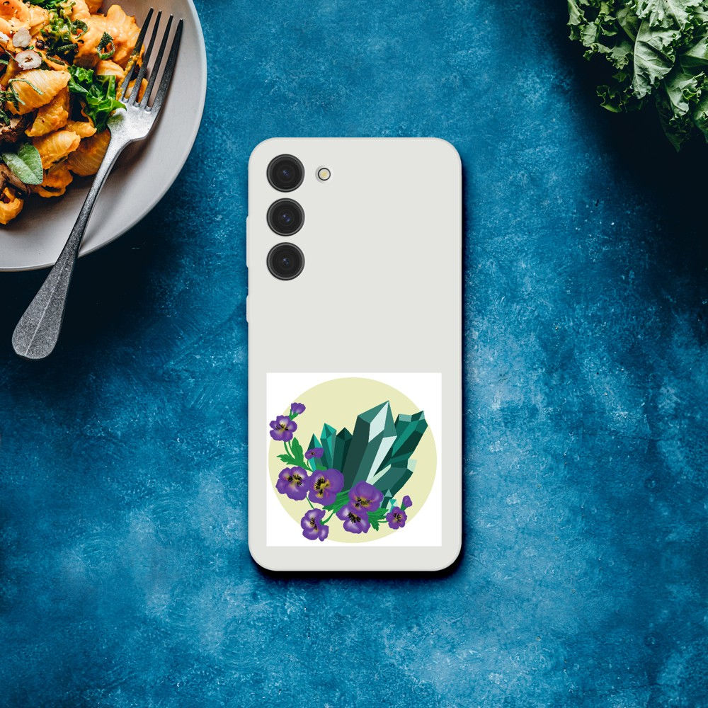 Pansies, Sun and Ocean Crystals Phone cases