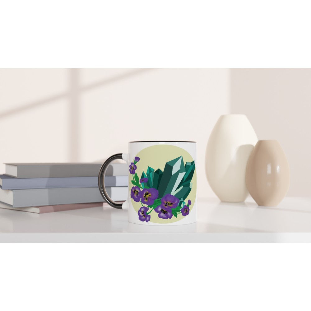 Pansies, Sun and Ocean Crystals Mugs & Bottle