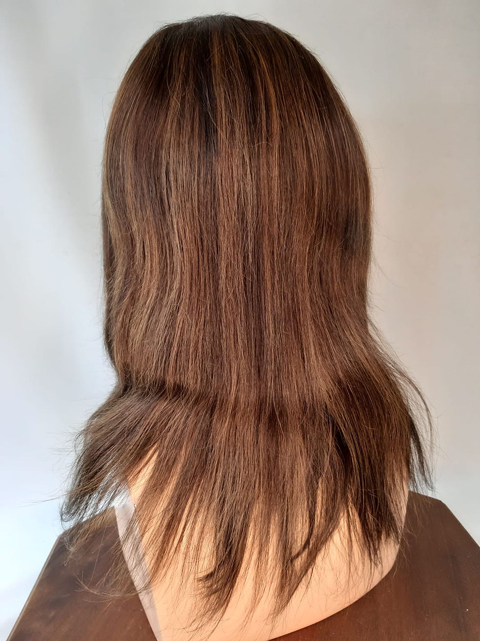 Miniatura: peluca de cabello natural con balayage