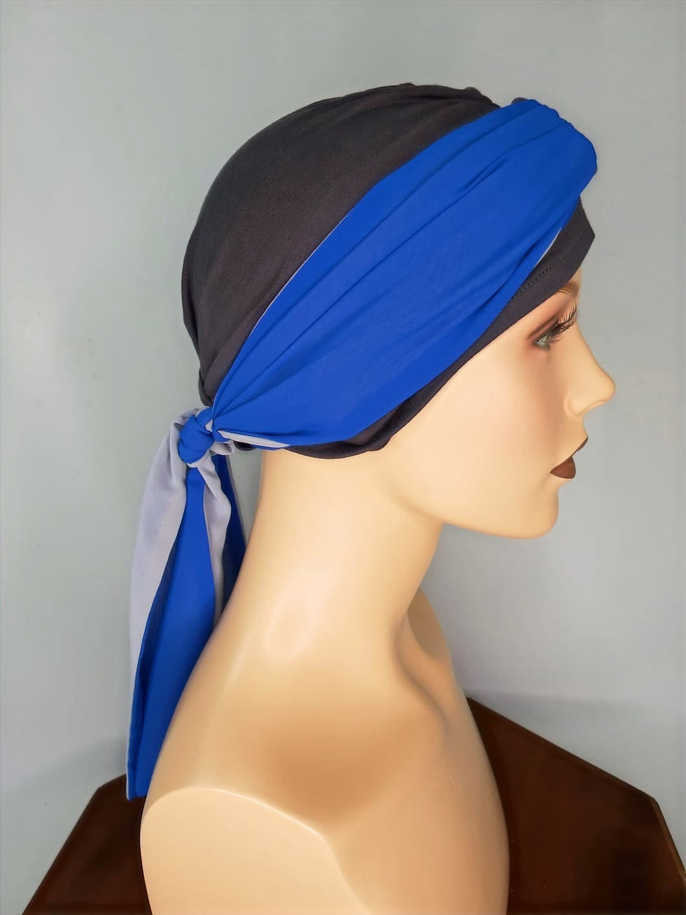 lindo turbante para combinar con pañuelos , para casos de alopecia o calvicie