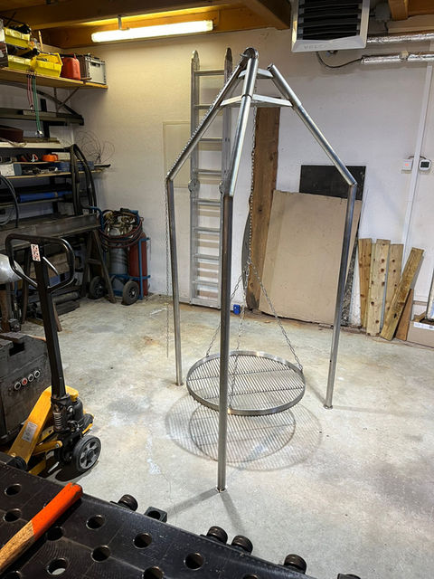 Grillrost für Feuerstelle inkl. Gestell von Lautenbacher Mechanik