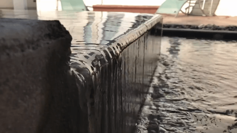 concrete water feature