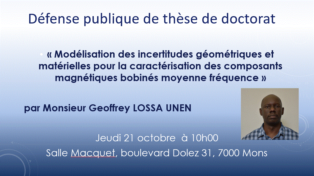 PhD thesis public defence, Geoffrey LOSSA