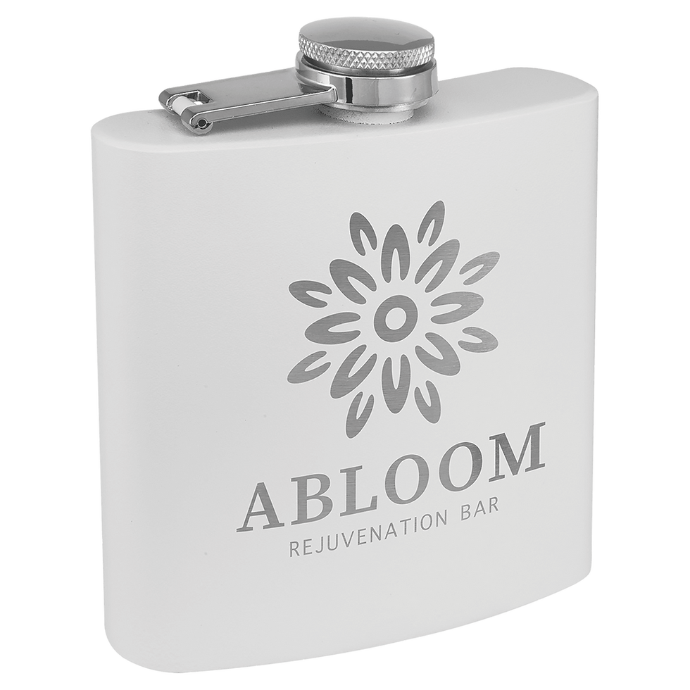 Thumbnail: 6 oz. Powder Coated Laserable Stainless Steel Flask