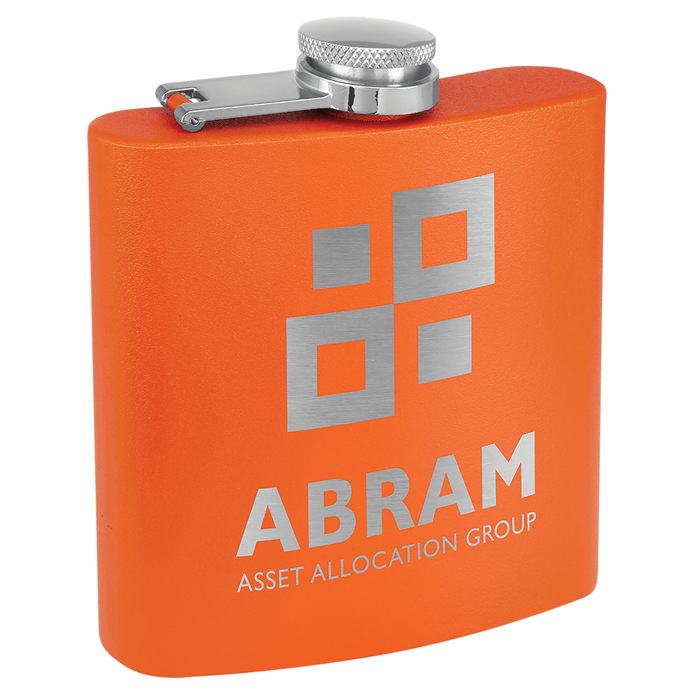 Thumbnail: 6 oz. Powder Coated Laserable Stainless Steel Flask