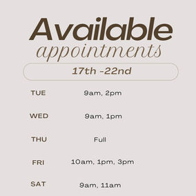 Vienna’s Availability 17th - 22nd