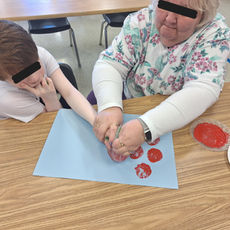 Adaptive Art - Rose Printmaking