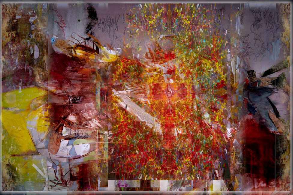 Image: "Hummingbird Strike Zone" , digital print by Christina McPhee