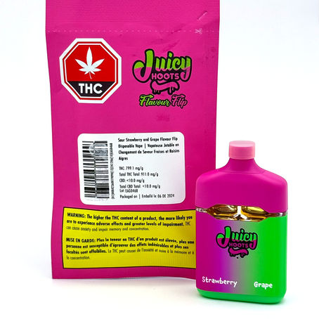 Flavour Flip: Sour Strawberry and Grape by Juicy Hoots