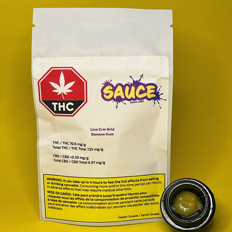 Live Crm Brlé: Banana Gum by Sauce Rosin Labs
