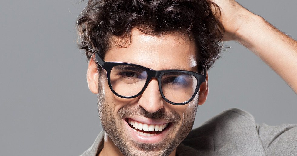 Male model with glasses