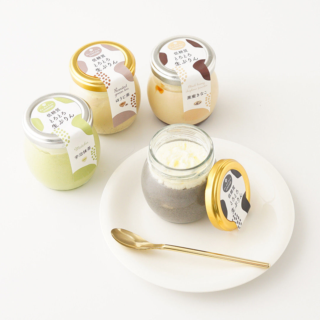 Low-Carb Creamy Fresh Pudding (Japanese Sweets) (4-Piece Bottle)