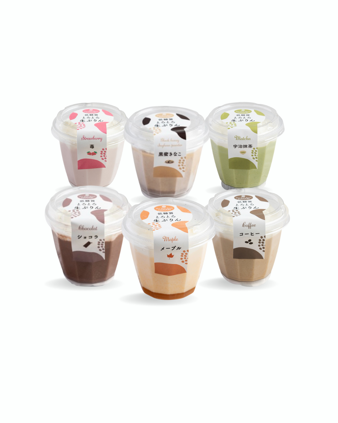 Low-Carb, Melty Fresh Pudding, Tasting Set of 6 (Eco Pack)