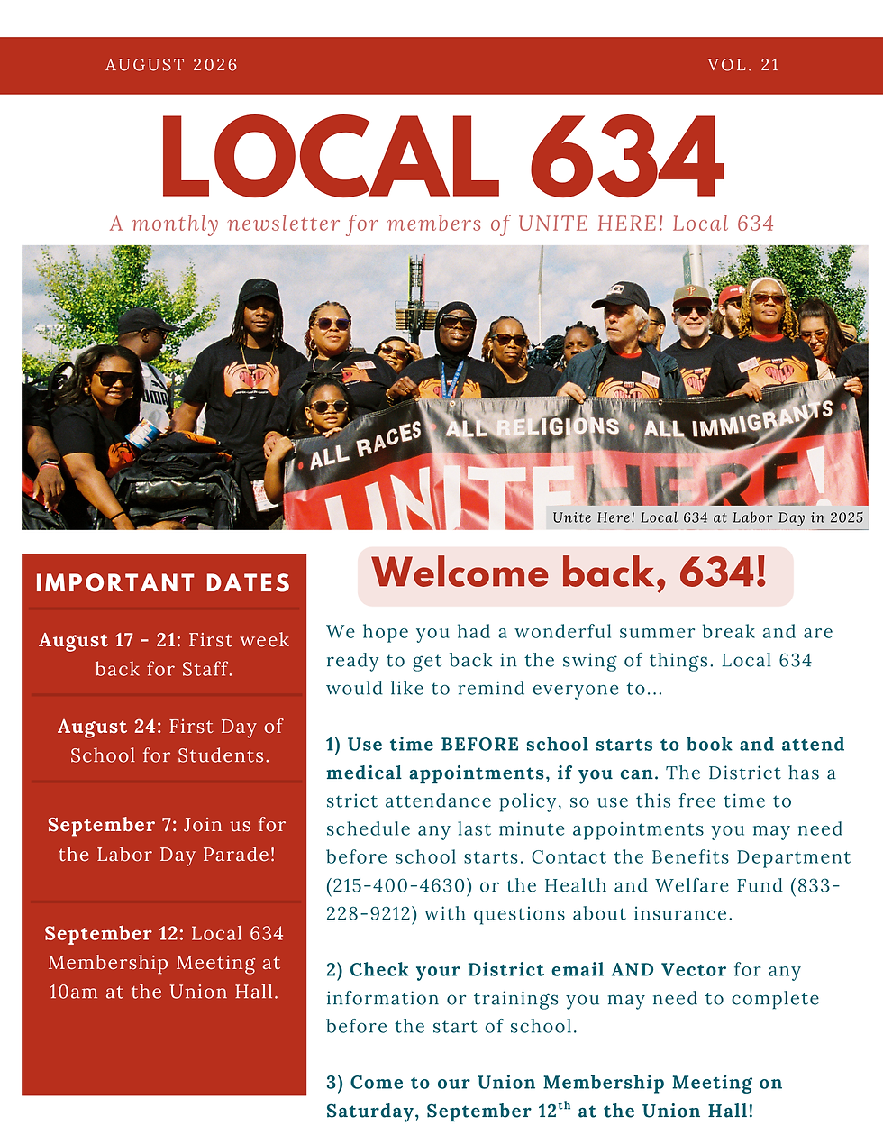 August 2026 Newsletter