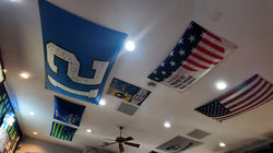 even the ceiling is decorated