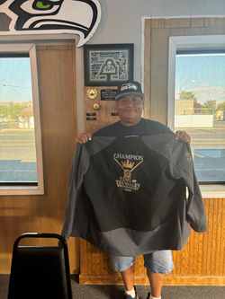 Sonny with his Champion jacket