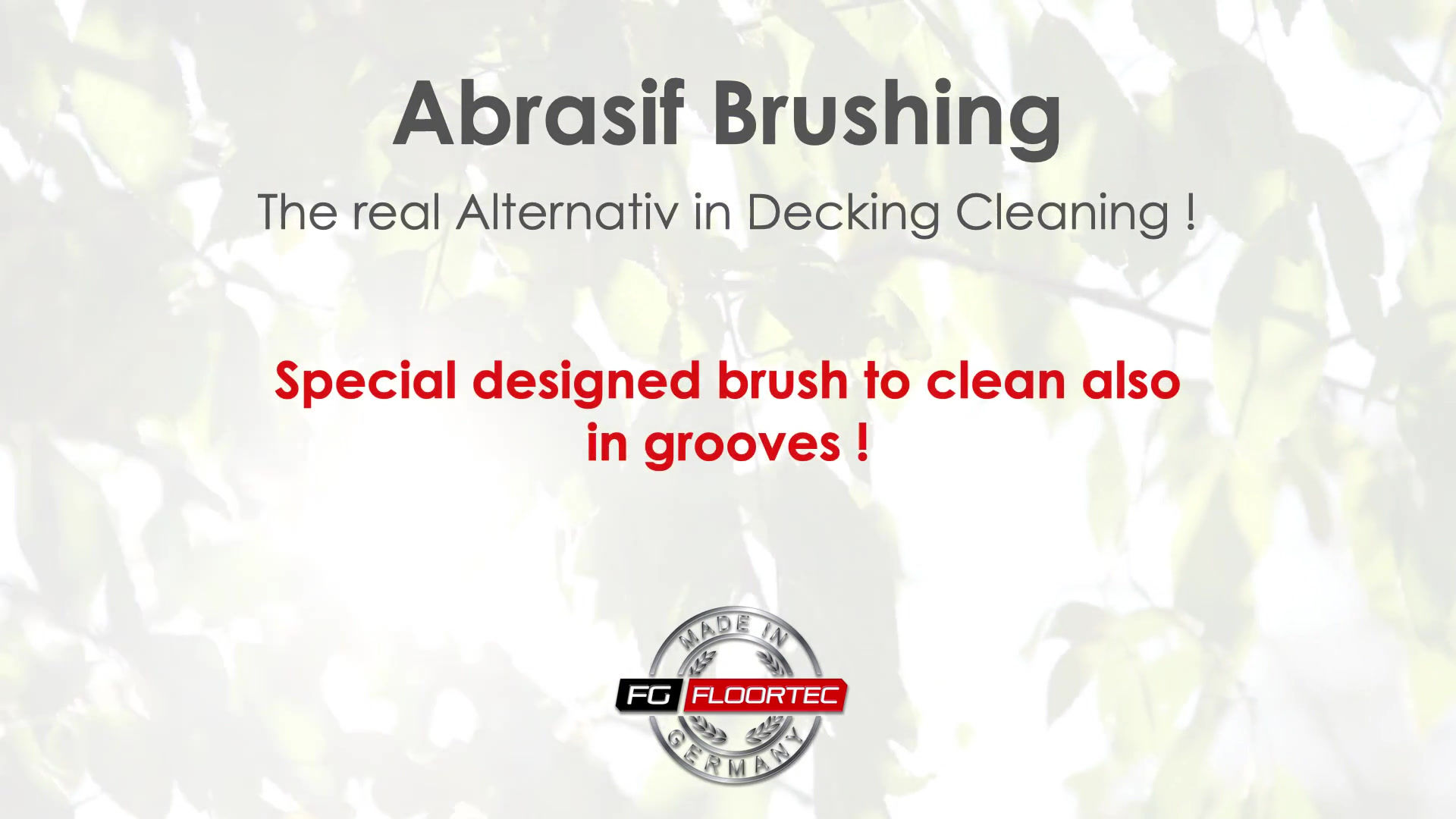 FG Floortec Decking Brushing Machines Full Set Up 2023