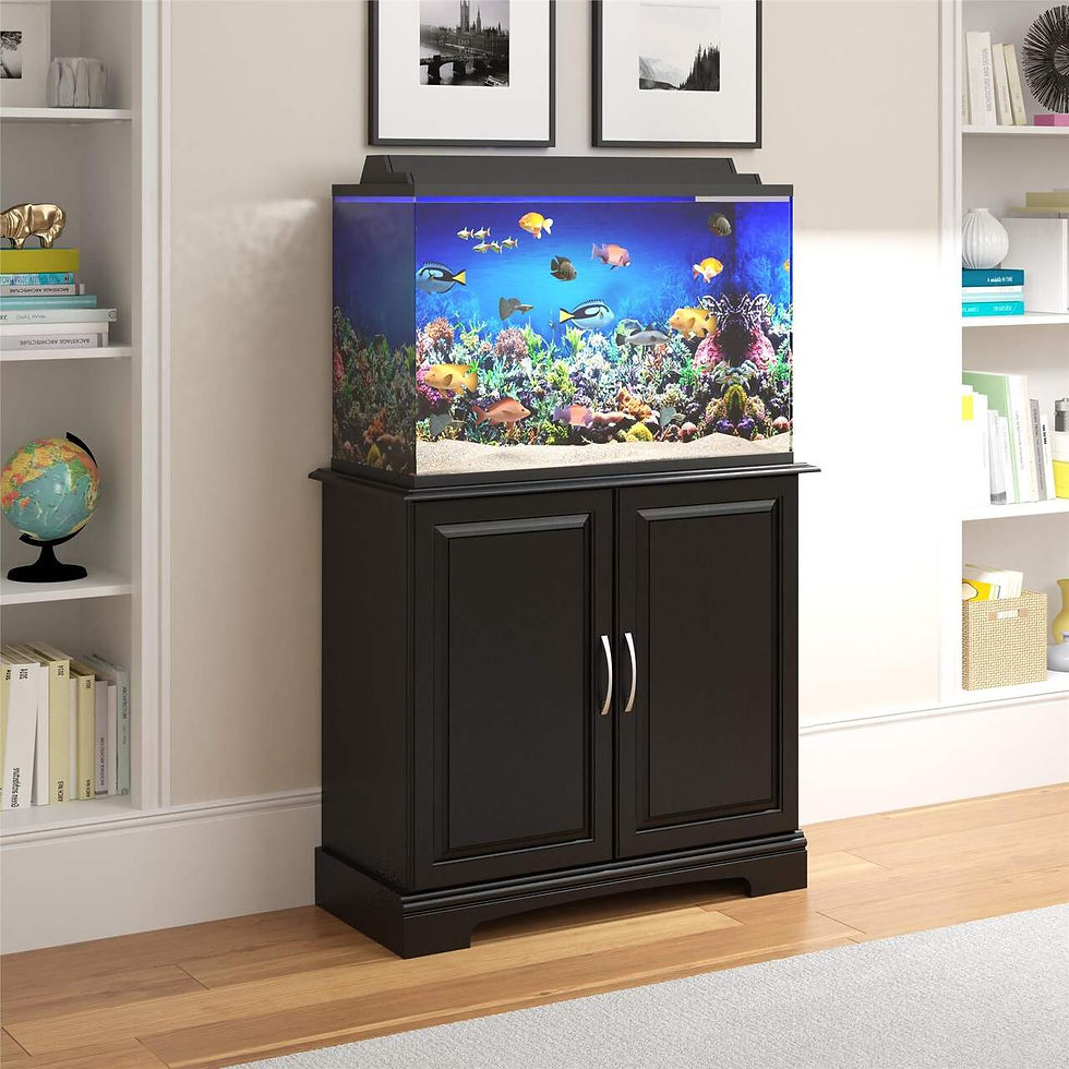 Thumbnail: Ollie & Hutch - Flipper 29-37 gallon aquarium stand, black, 2 door,  5691056COM