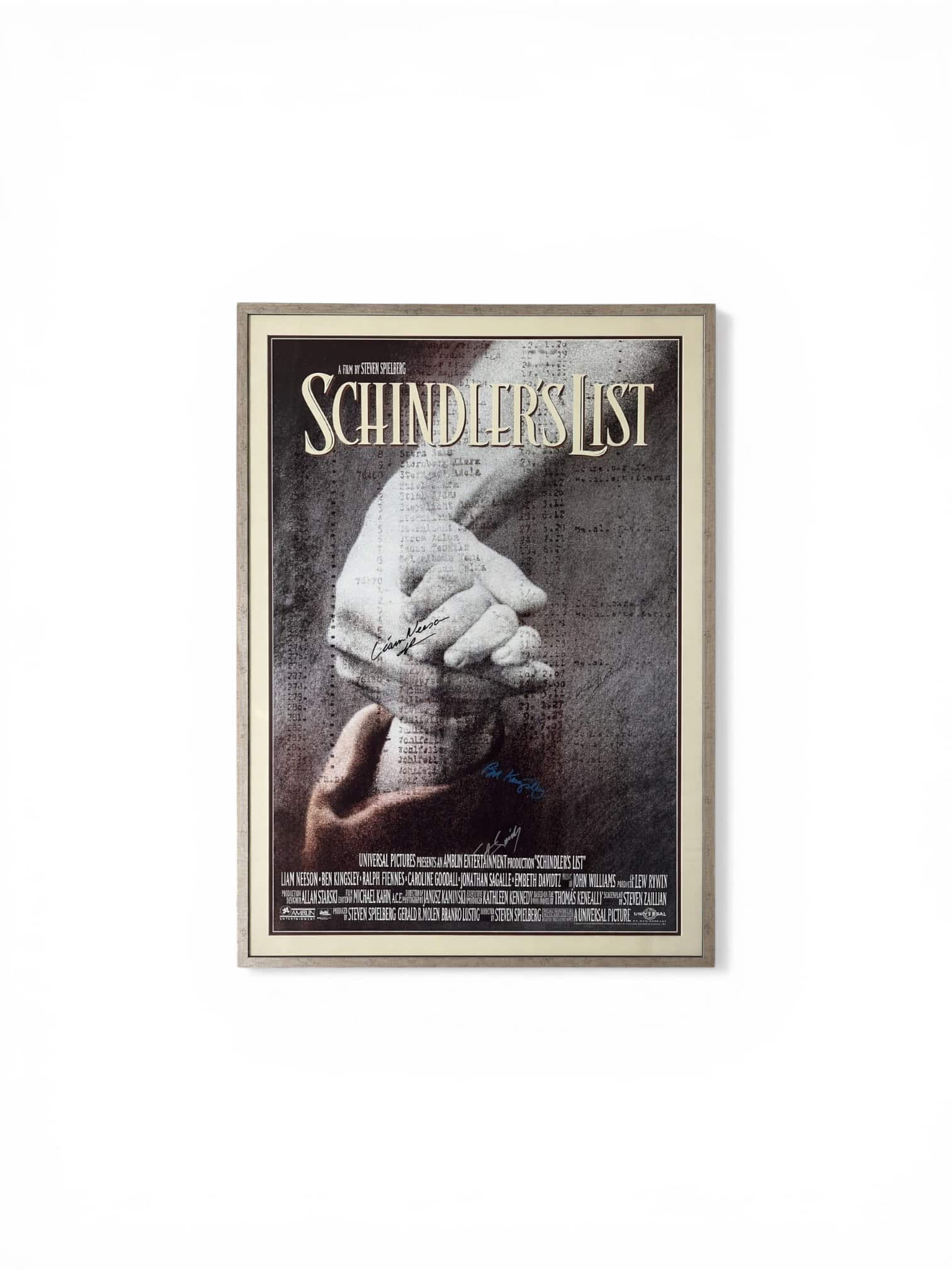 Schindler's List - Cast SIGNED Poster - Mounted and Framed