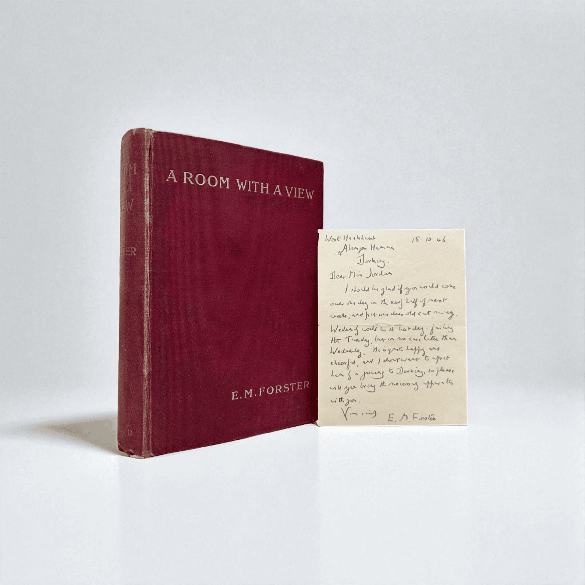 E.M. Forster - A Room With A View - First Edition - With Handwritten Letter