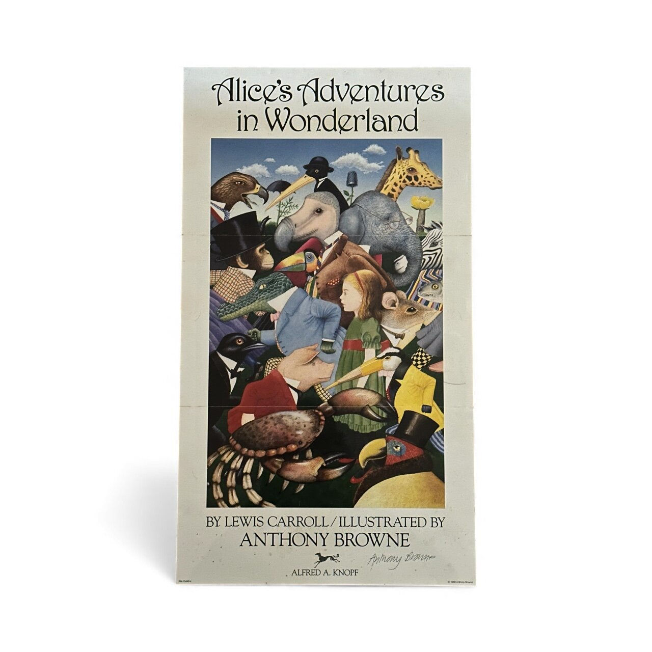 Original Advertising Poster for Anthony Brownes Alices Adventures in Wonderland