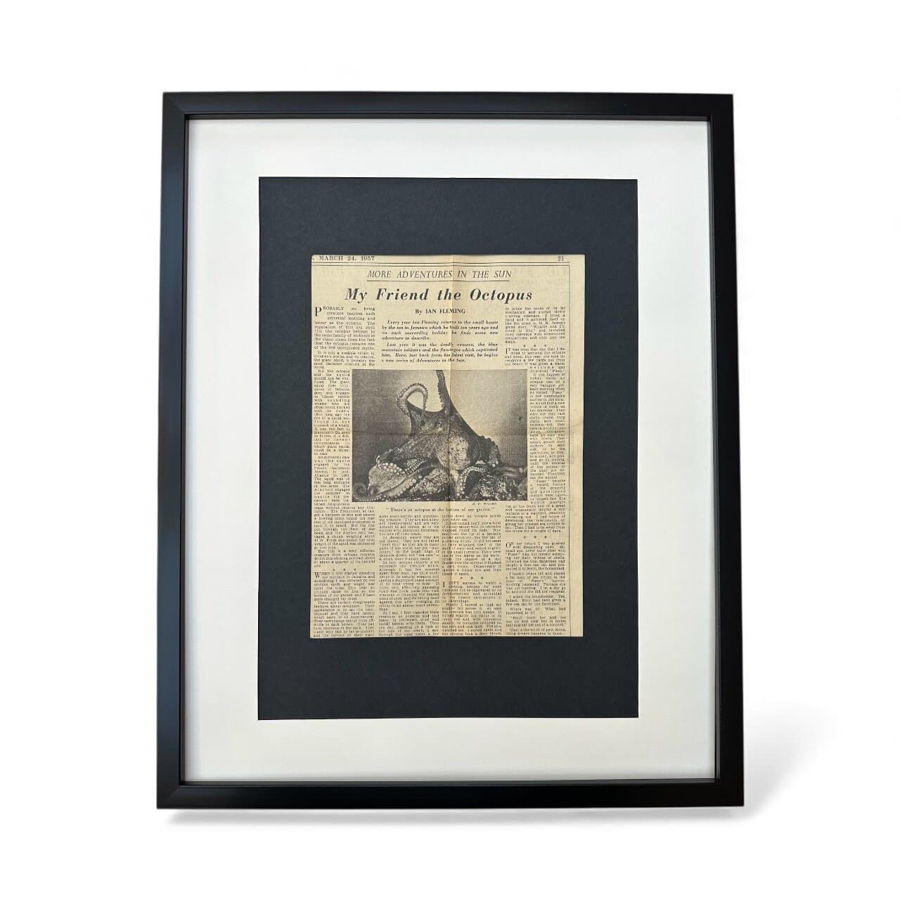 Ian Fleming - My Friend The Octopus - The Times 1957