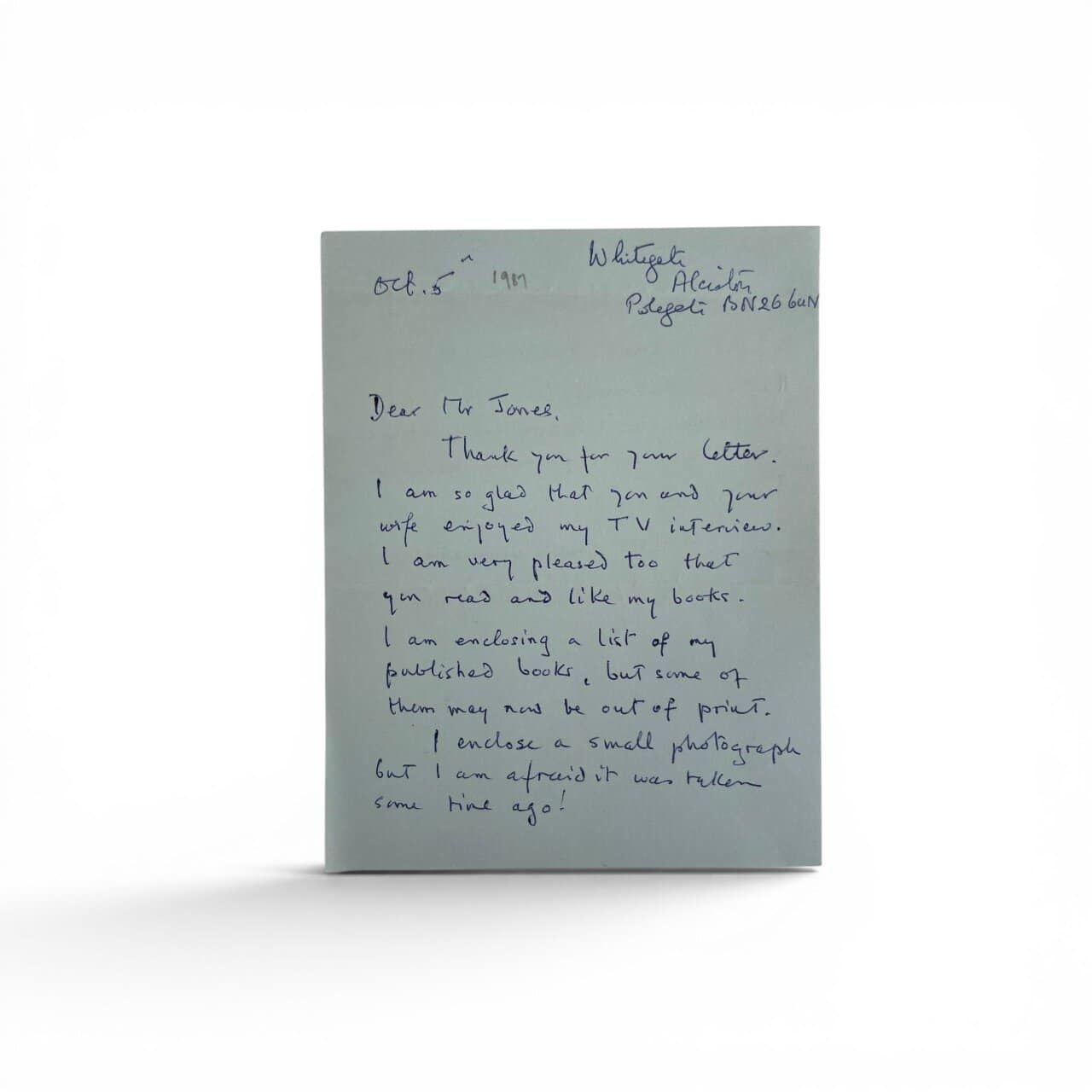 Cicely Veronica Wedgwood - SIGNED Letter