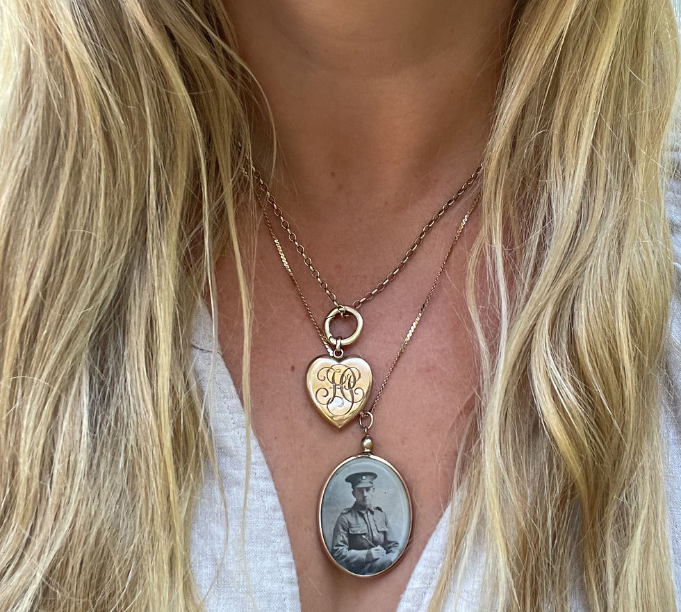 Thumbnail: Antique 9ct Gold Oval Double Locket