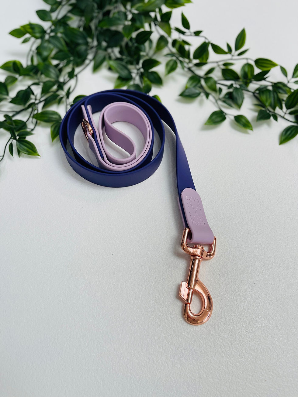 Miniaturebillede: Two Toned Biothane Lead - Violet & Pastel Purple