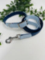 Miniatura: Two-Tone Biothane Collar - Navy Blue & Pastel Blue