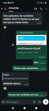 Cliente Belinha fala sobre plano de saúde 