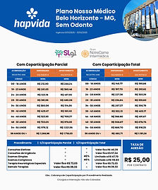 tabela de preço hapvida individual belo horizonte nosso médico com coparticipação parcial 