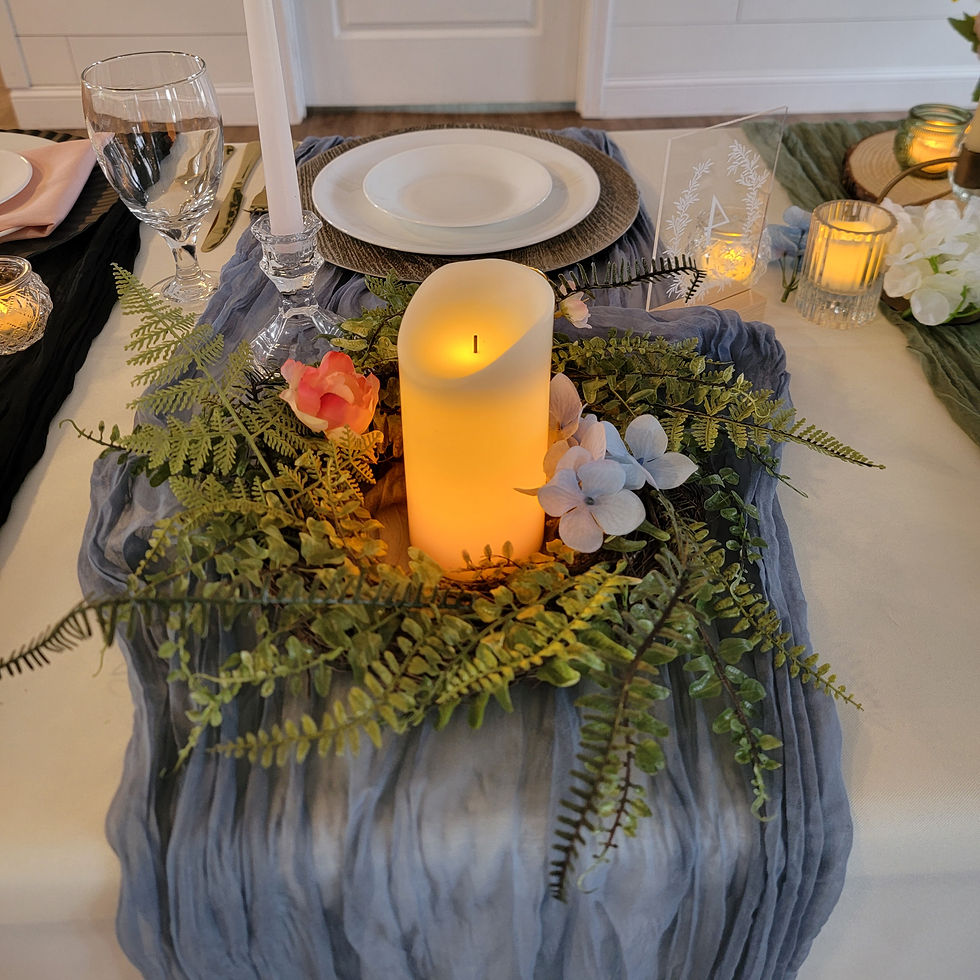 Wreath & pilar Candles