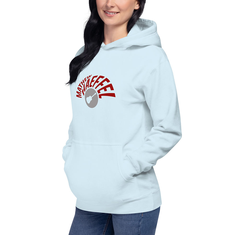 Thumbnail: Unisex Hoodie with Mathew Haeffel guitar moon logo