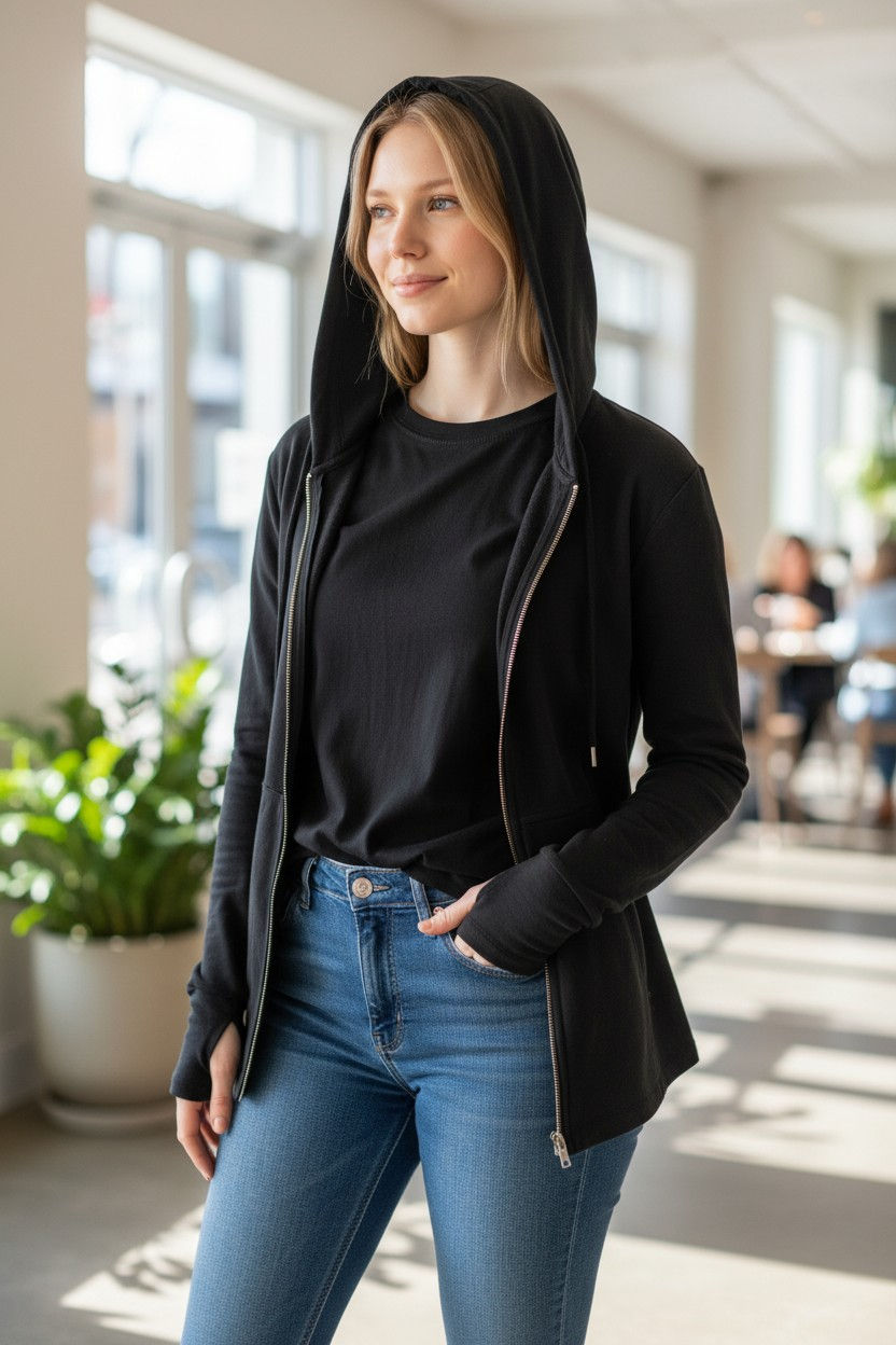 Vintage Black Lululemon Athleisure Jacket